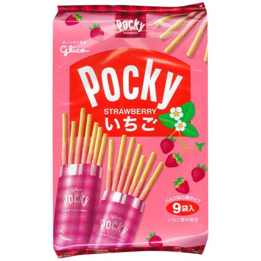 固力果百奇草莓餅乾條9包